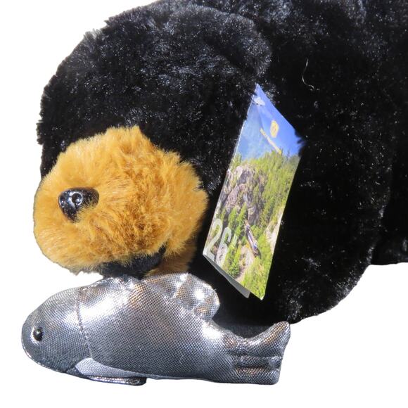 Exclusive Rocky Mountaineer Plush Bear Souvenir with Silver Fish Accessory - Picture 4 of 16